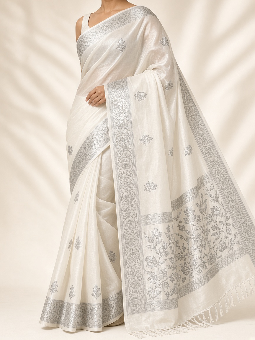 Chandni Organza · Silver